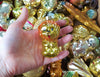 20 Assorted Golden shadows glass decor,1970s vintage christmas tree ornaments ChristmasboxStore