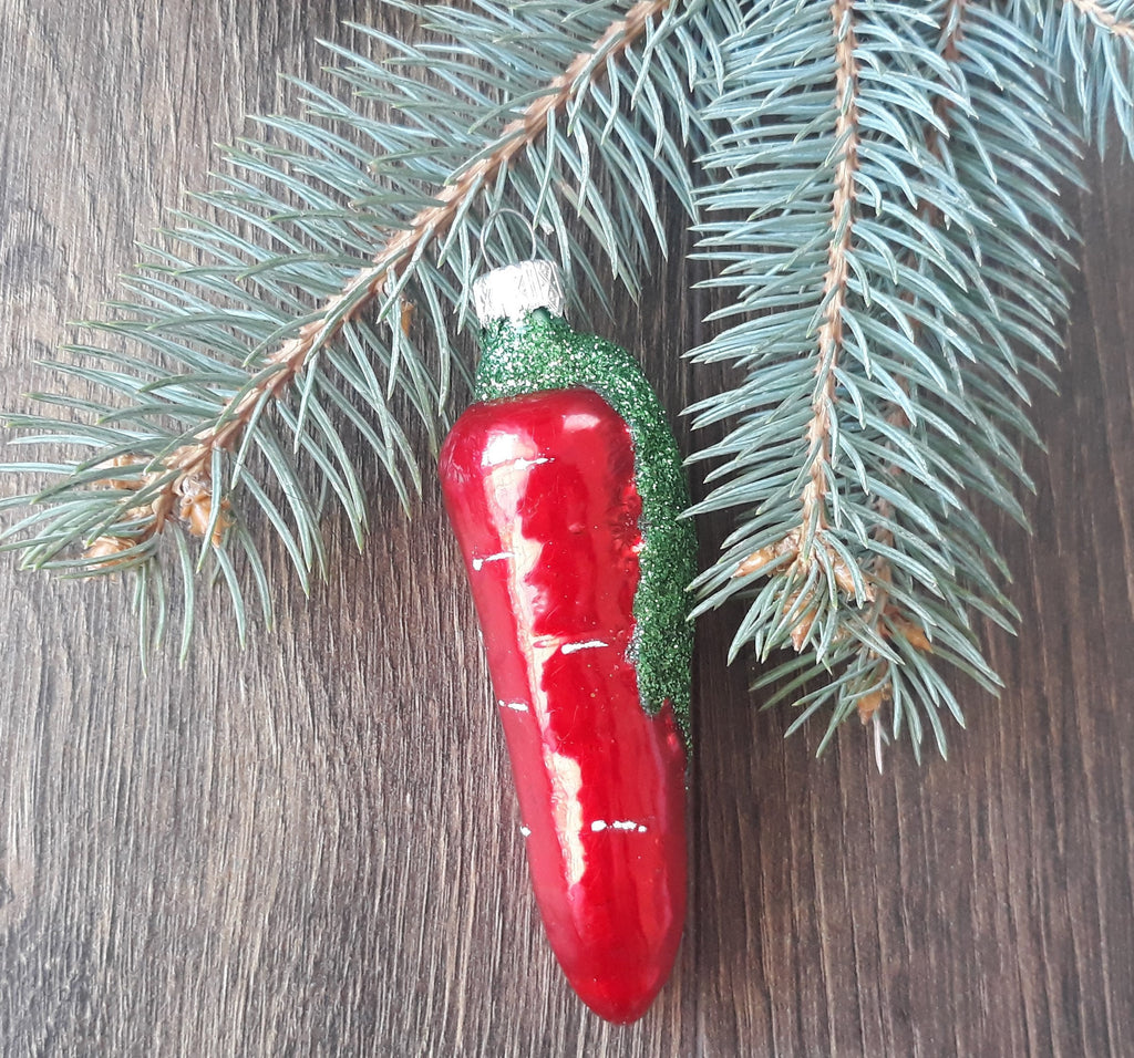 Carrot Christmas glass ornament, luxury tree decoration, Christmas Gift ChristmasboxStore