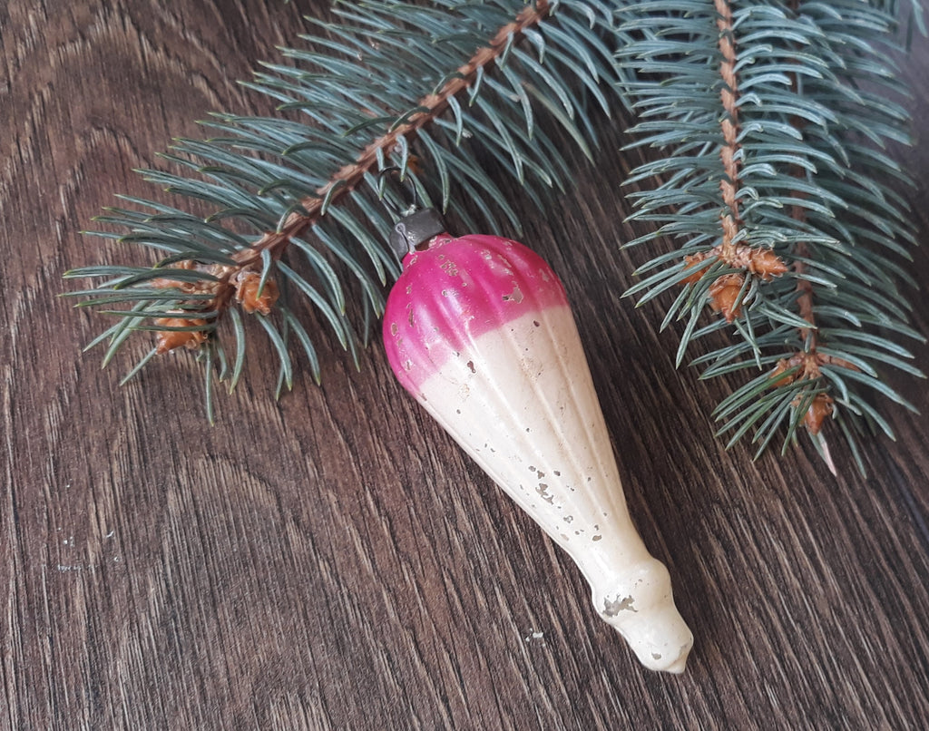 Parachute Antique Christmas glass ornament, vintage christmas 1950s, Retro Christmas ChristmasboxStore