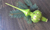 Light  green Christmas glass tree topper, vintage Christmas finial ChristmasboxStore