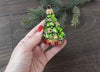 Christmas tree wuth gifts, Christmas glass handmade ornament, Blown Glass Christmas, Christmas Gift ChristmasboxStore