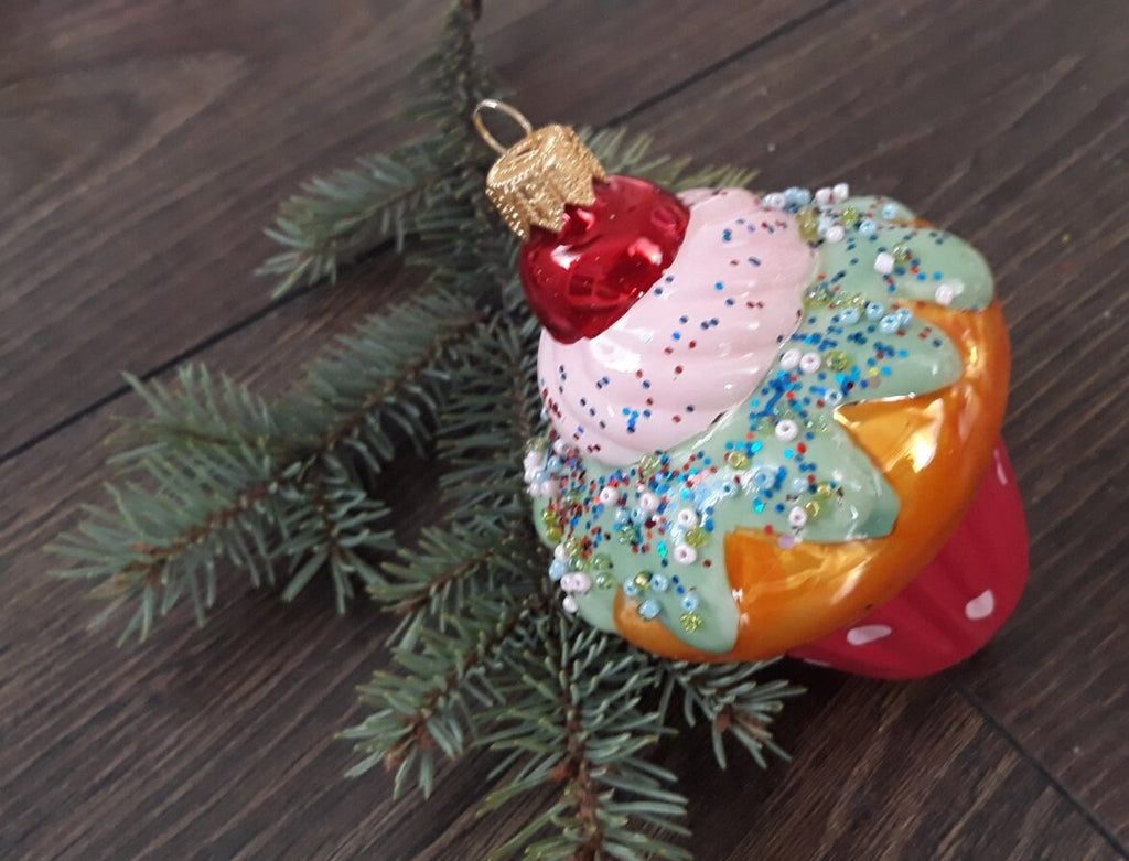 Cake Christmas glass ornament, Luxury Handmade Christmas glass decoration, Christmas Gift ChristmasboxStore