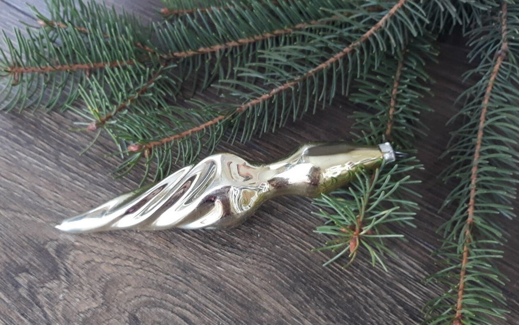 Christmas glass retro ornament, vintage Christmas 1960s decoration, Antique Christmas ornament ChristmasboxStore