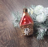 Clock Christmas glass vintage ornament, Retro Christmas, 1950s Christmas decoration, Antique Christmas ornament ChristmasboxStore