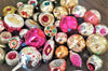 10 assorted christmas glass Indent ornaments 1950s ChristmasboxStore