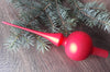 Red matt Christmas glass tree topper, vintage XMAS finial ChristmasboxStore