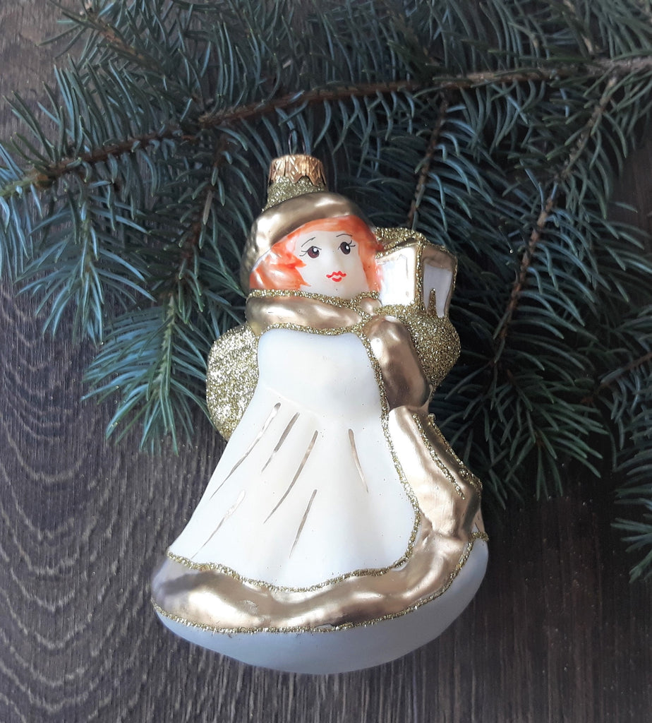 Angel Handmade Christmas glass ornaments, Blown Glass Christmas, Christmas Gift ChristmasboxStore