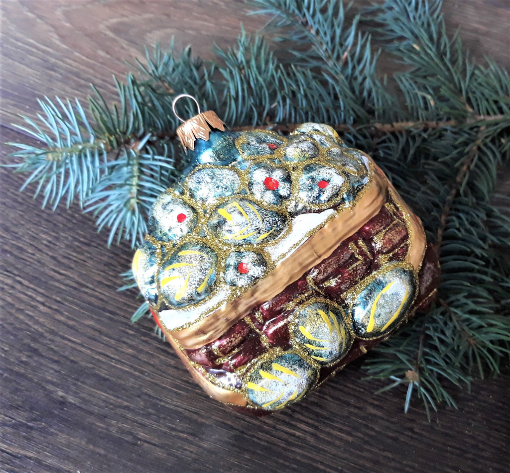 Basket Handmade Christmas glass ornament, Blown Glass, Gift ideas, Christmas Gift ChristmasboxStore