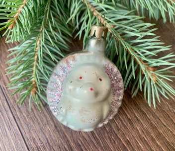 Christmas 1970-s glass ornaments, vintage Christmas decorations