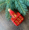Church Christmas glass handmade ornament, christmas tree glass decoration ChristmasboxStore