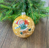 Girl with a gift Glass Ball Christmas Ornament Hand painted decorations ChristmasboxStore