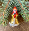 Girl Antique glass Christmas ornament, 1950s Christmas vintage tree glass decoration ChristmasboxStore