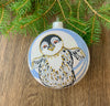 Penguin Glass Ball Christmas Ornament Hand painted decorations ChristmasboxStore