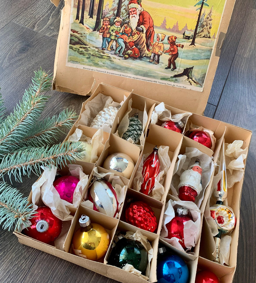 RARE! Vintage GDR 1960's. German Christmas Tree Ornaments