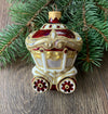 Coach Christmas glass handmade ornament, Luxury Christmas Gift ChristmasboxStore