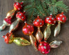 10 Mushrooms Antique glass Christmas ornaments,1950s Christmas,vintage Christmas ChristmasboxStore