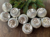 10 silver Handmade indent glass ornaments, Handcrafted Christmas ChristmasboxStore