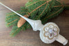 Jewels on big white matt Glass Christmas Tree Topper ChristmasboxStore